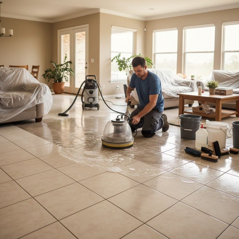 Local Tile Cleaning pros at work
